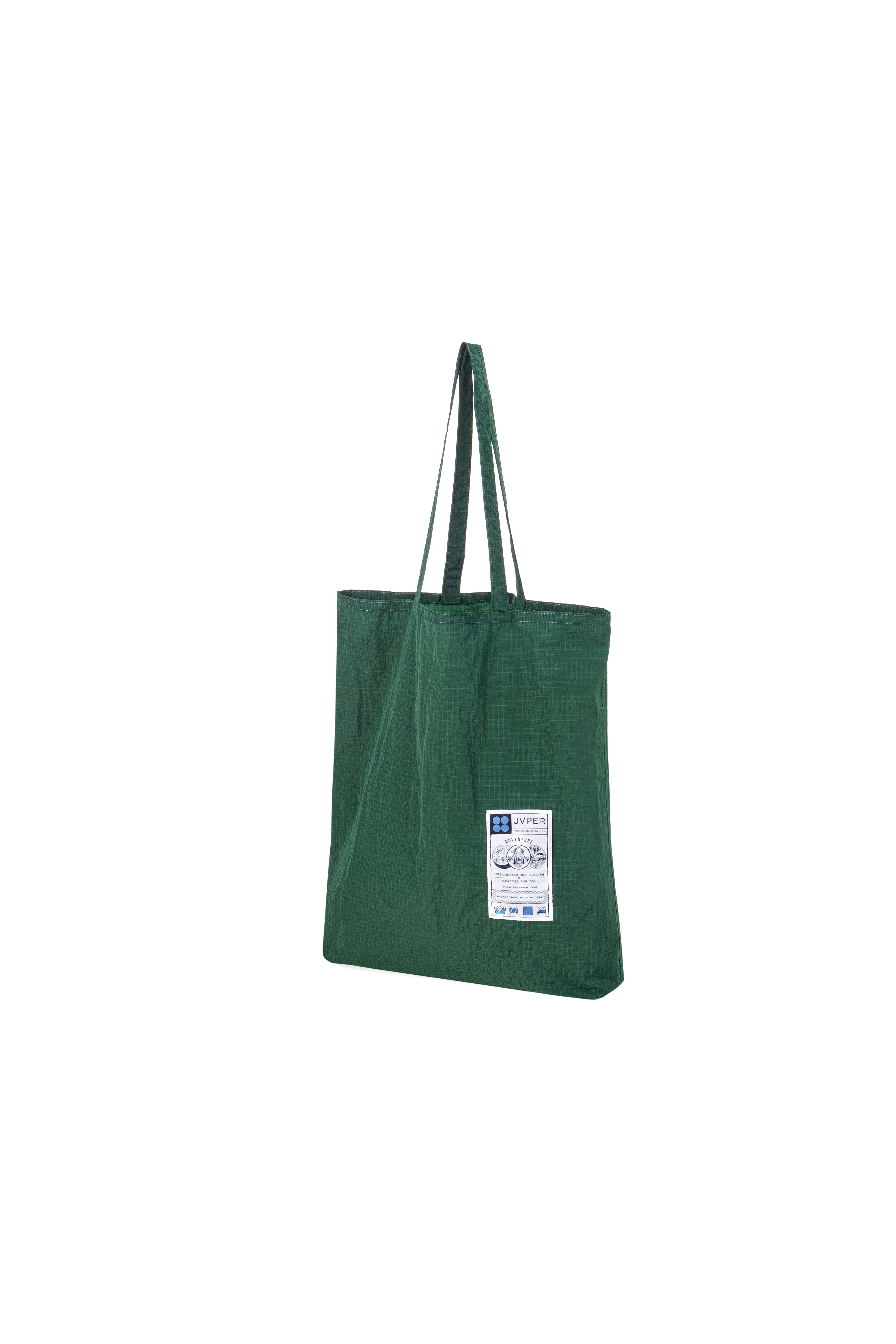 라이트 웨이트 립스탑 나일론 토트백 - 에버그린