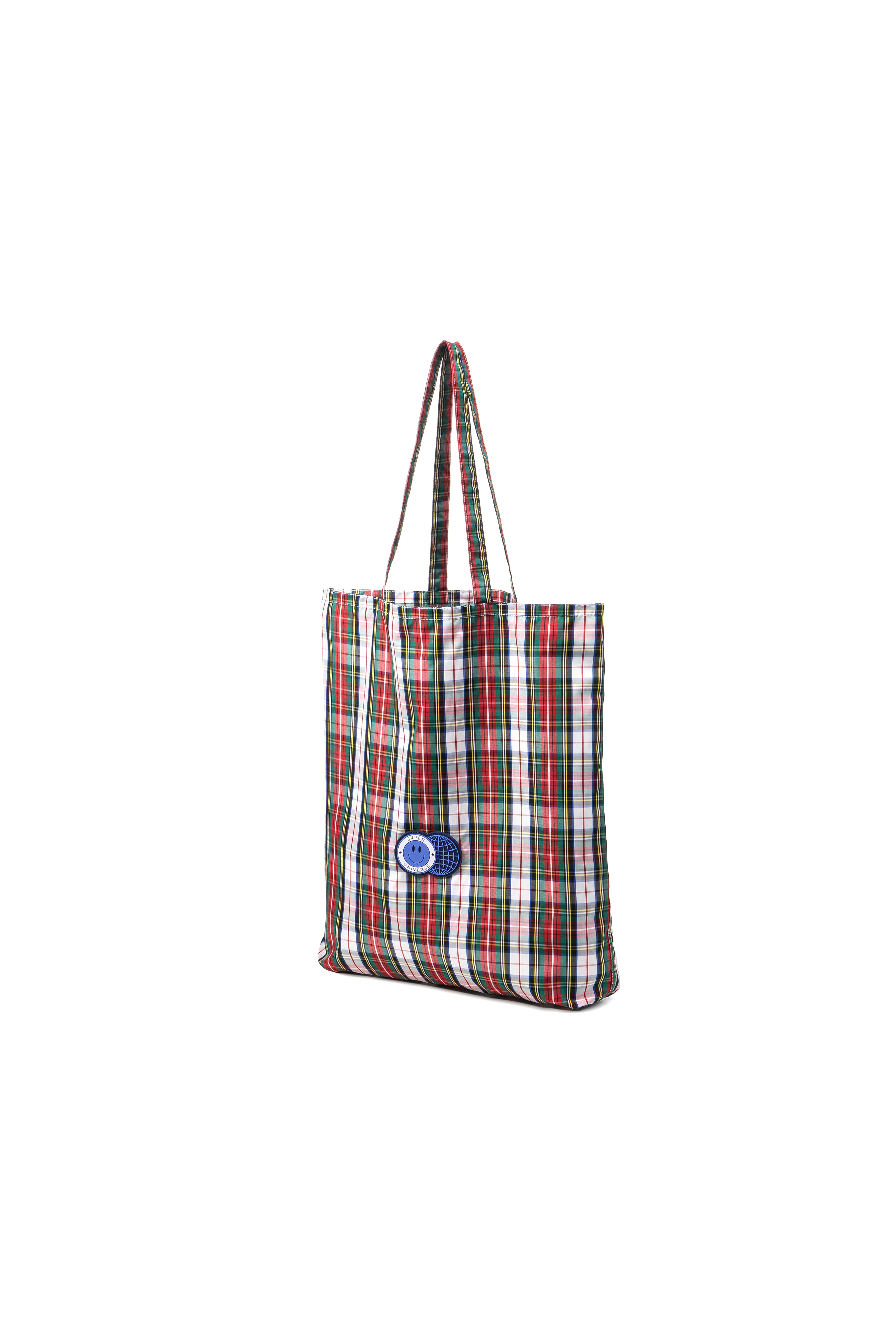 유니버스 체크 나일론 토트백 - 멀티 컬러 체크