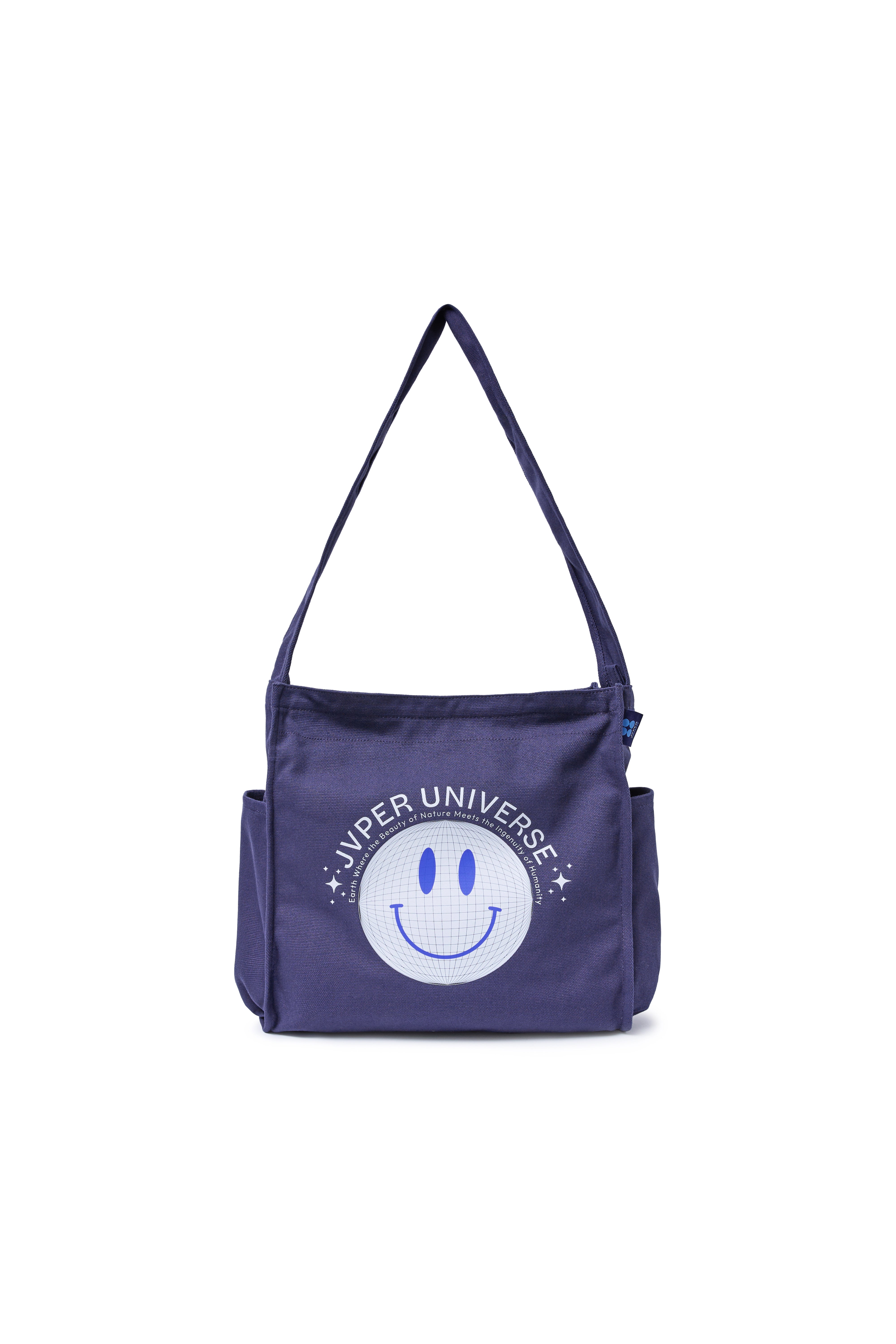 스마일 캔버스 메신저백 – 네이비 미디움