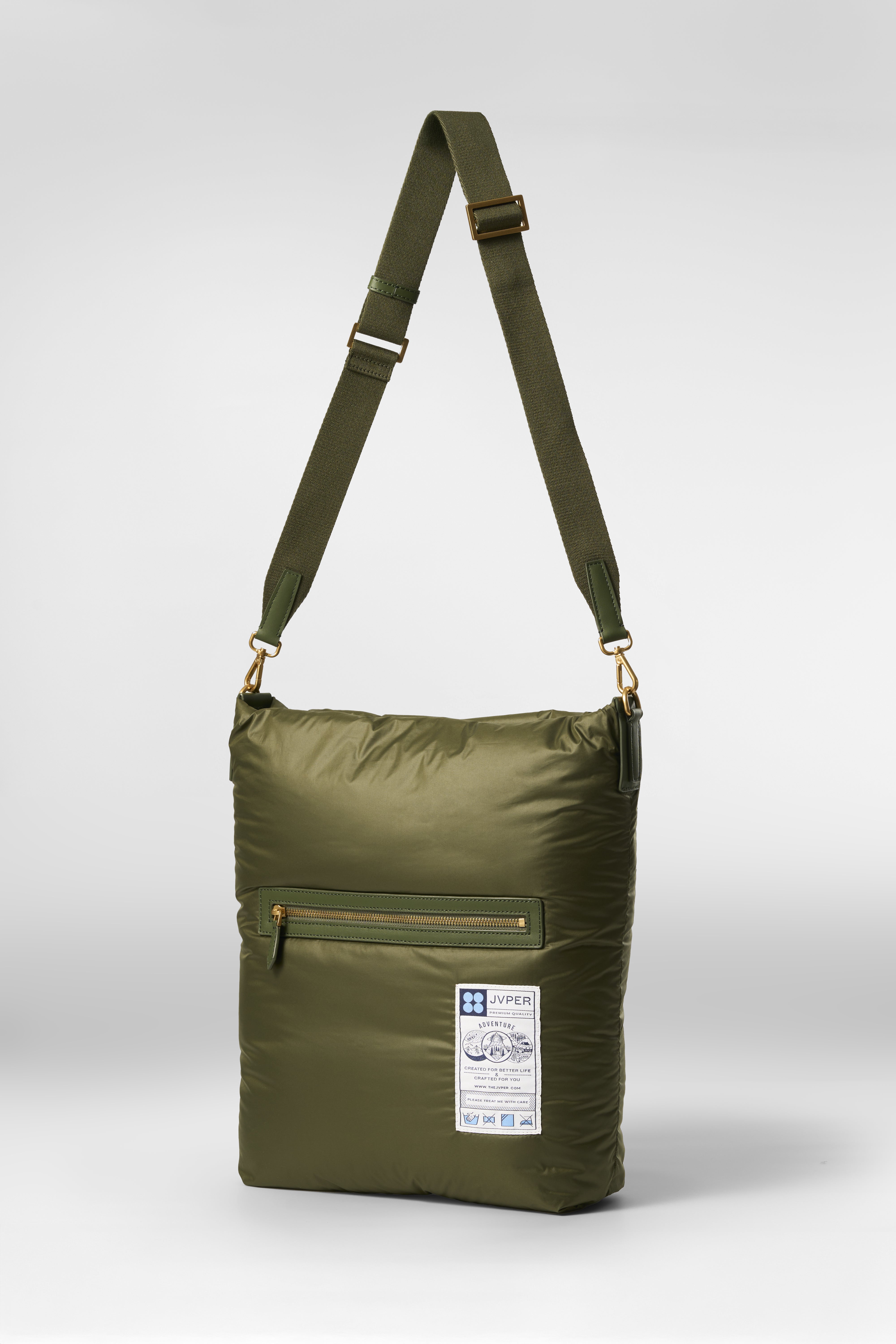 Adventure Padded Light Nylon Shoulder Bag – KHAKI