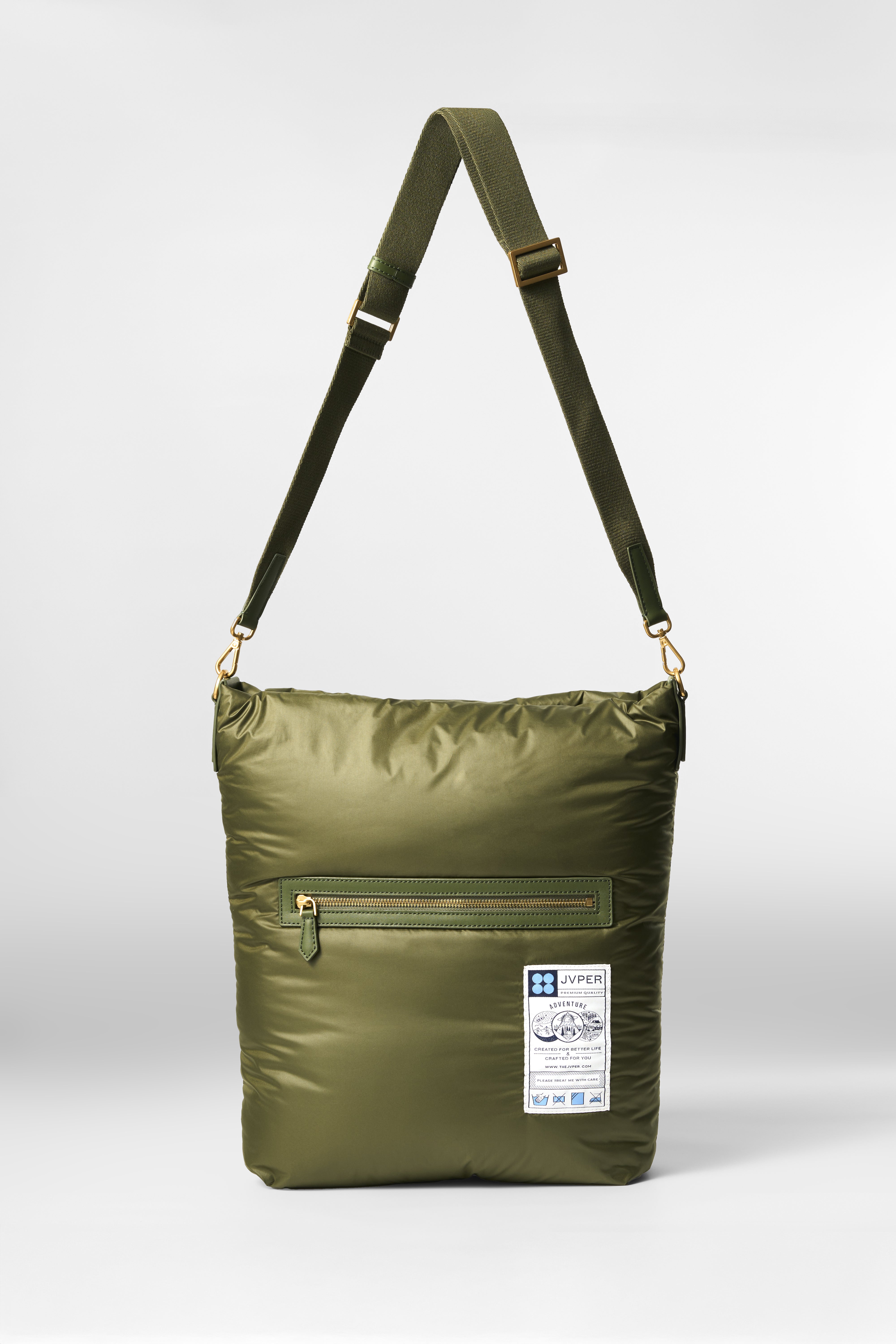 Adventure Padded Light Nylon Shoulder Bag – KHAKI