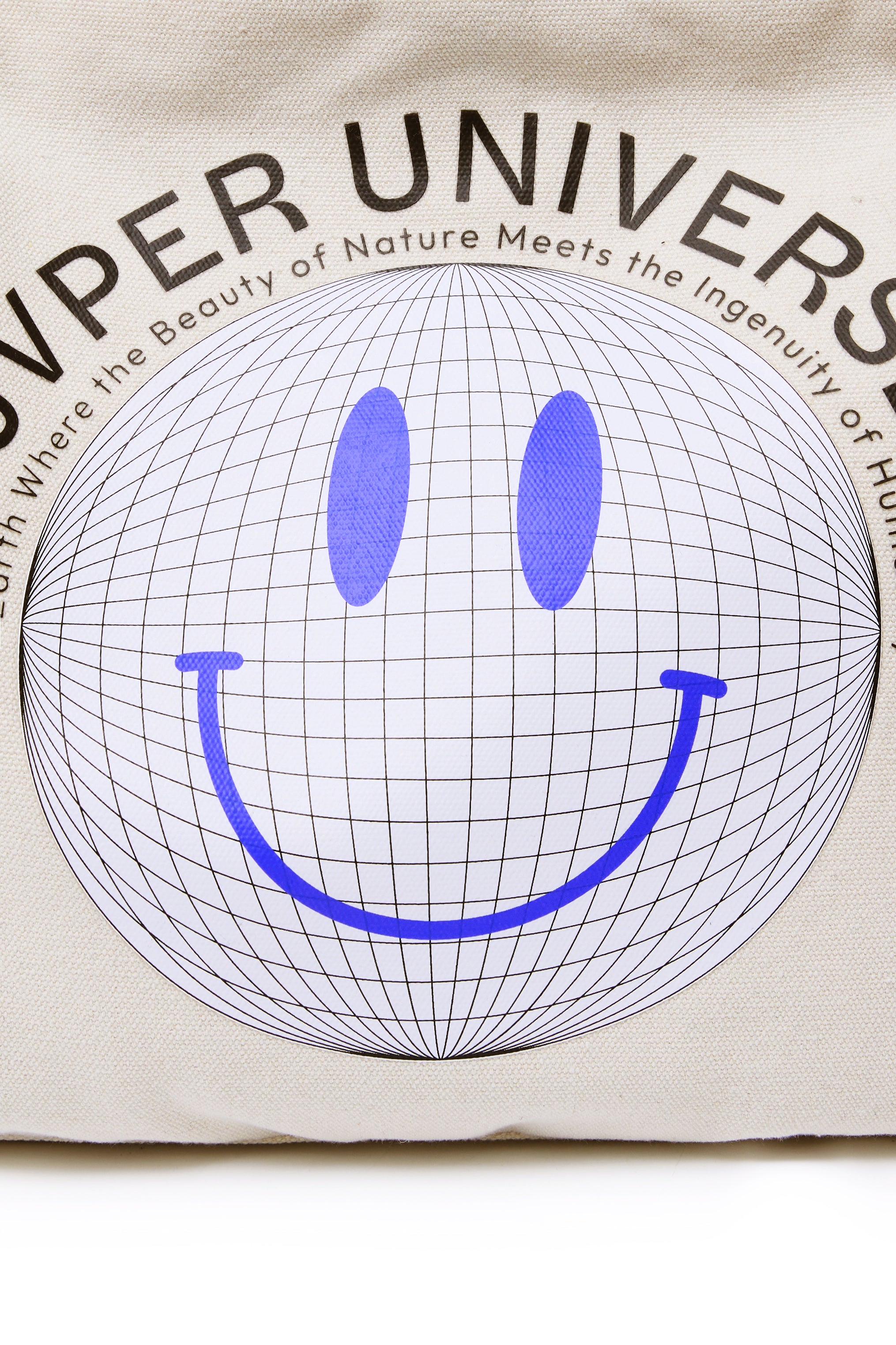 스마일 캔버스 메신저백 – 내추럴 라지