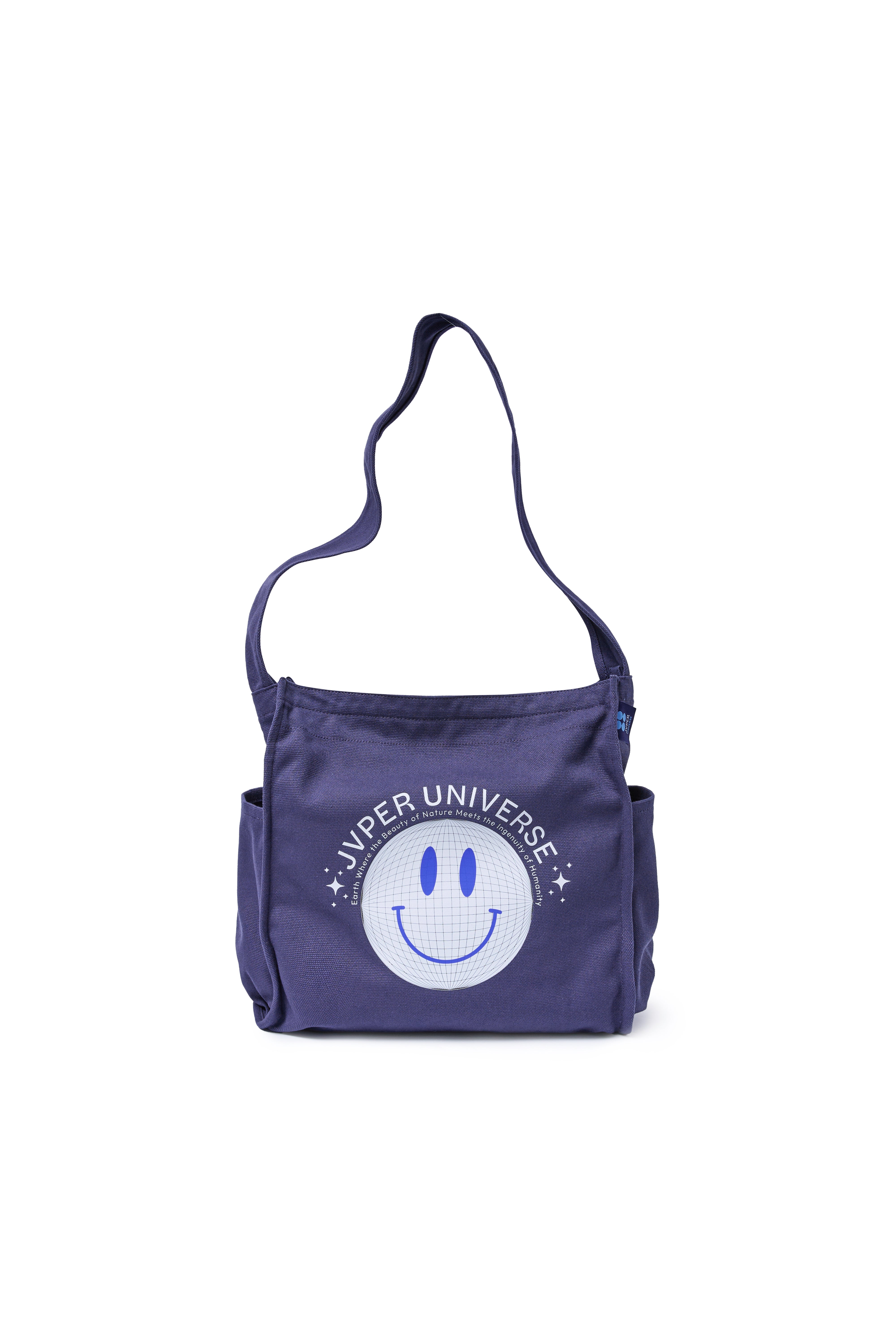 스마일 캔버스 메신저백 – 네이비 미디움