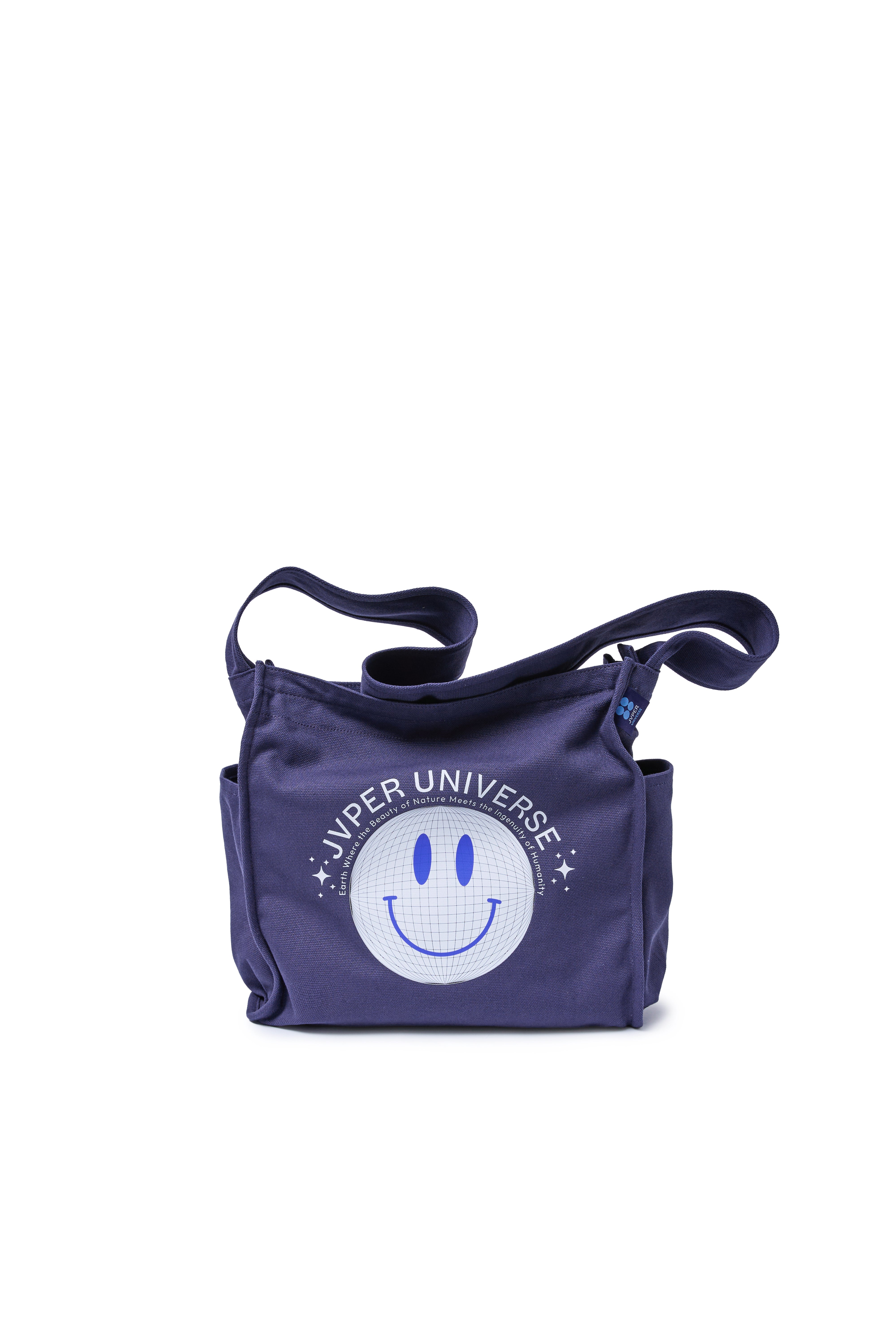 스마일 캔버스 메신저백 – 네이비 미디움