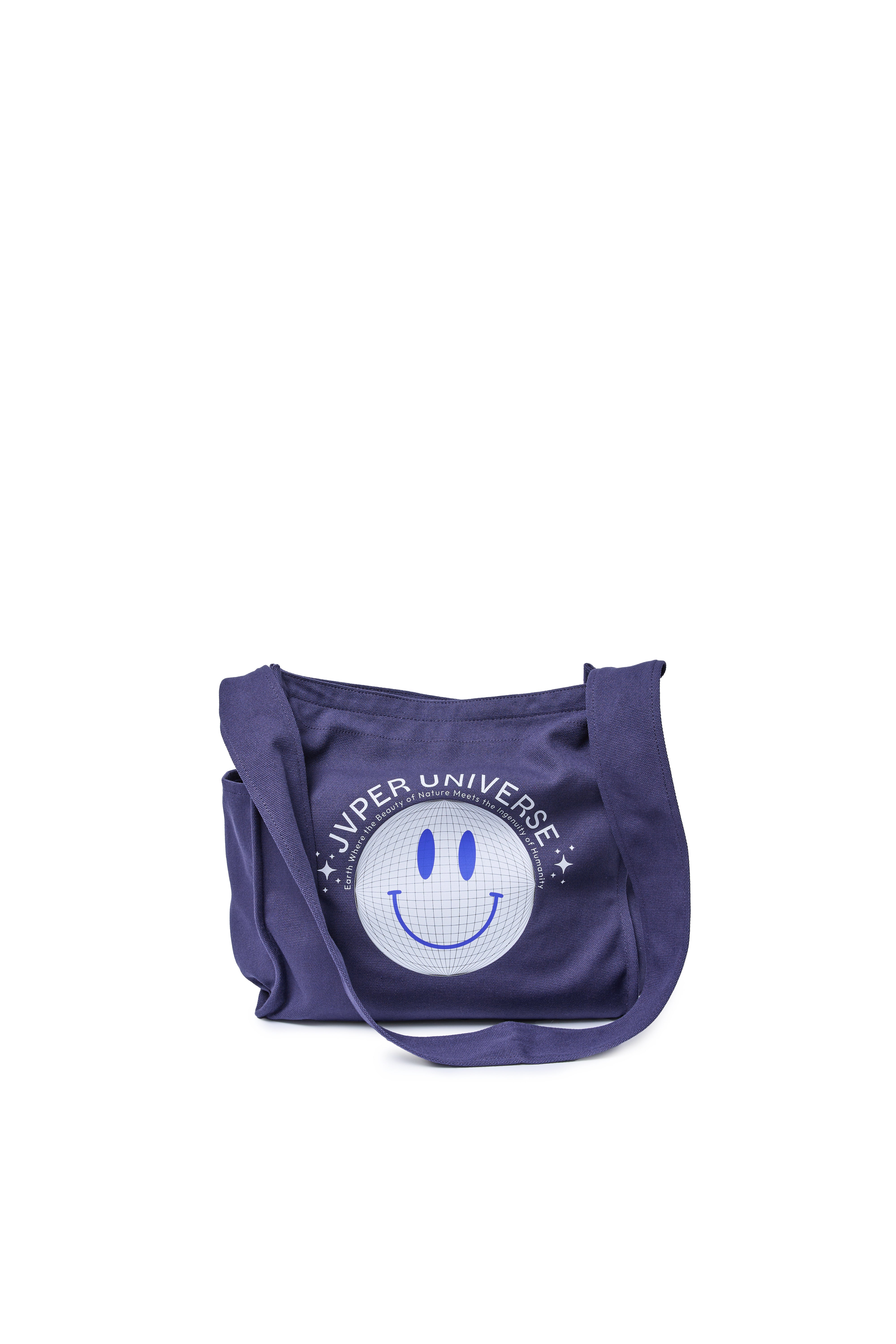 스마일 캔버스 메신저백 – 네이비 미디움