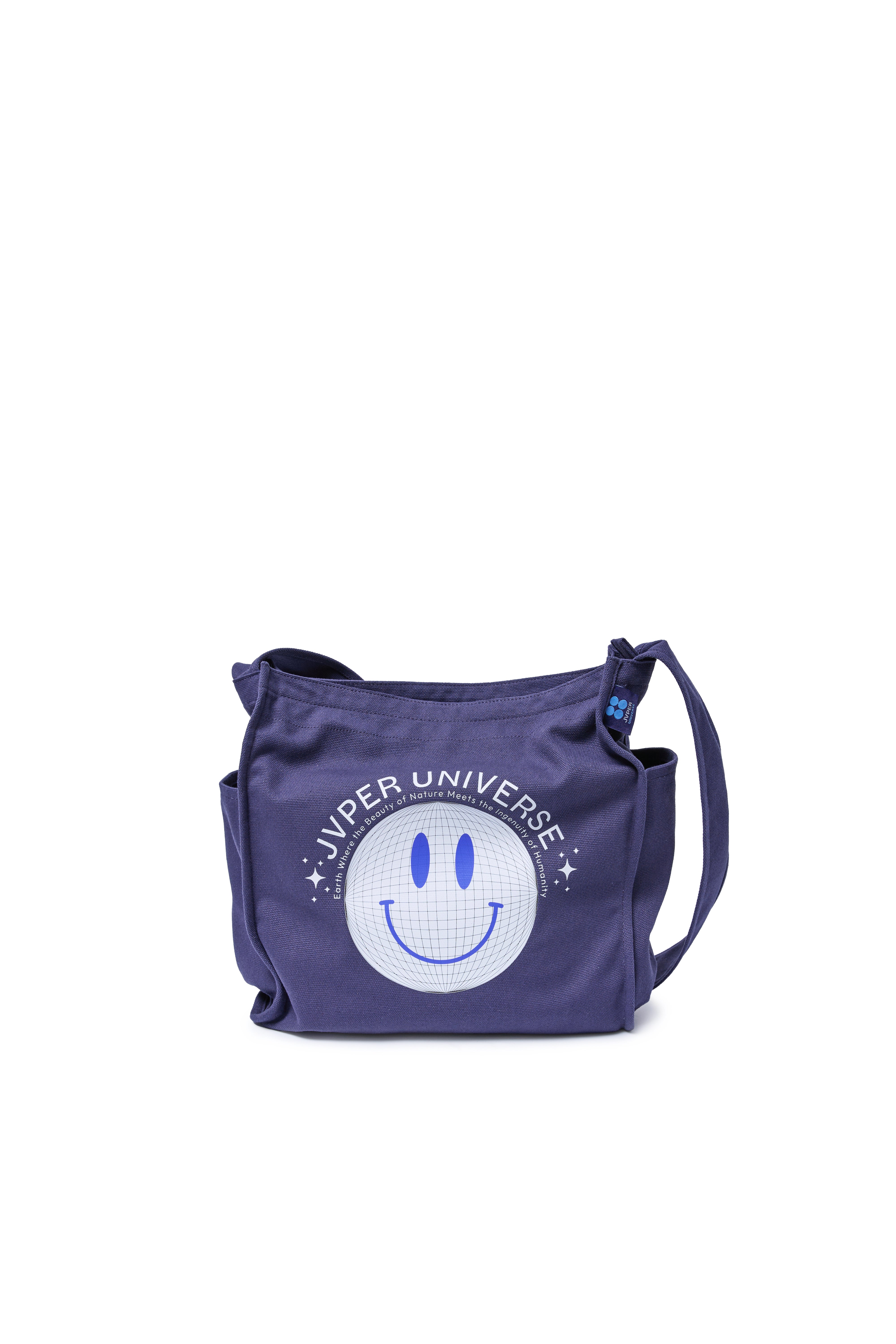 스마일 캔버스 메신저백 – 네이비 미디움