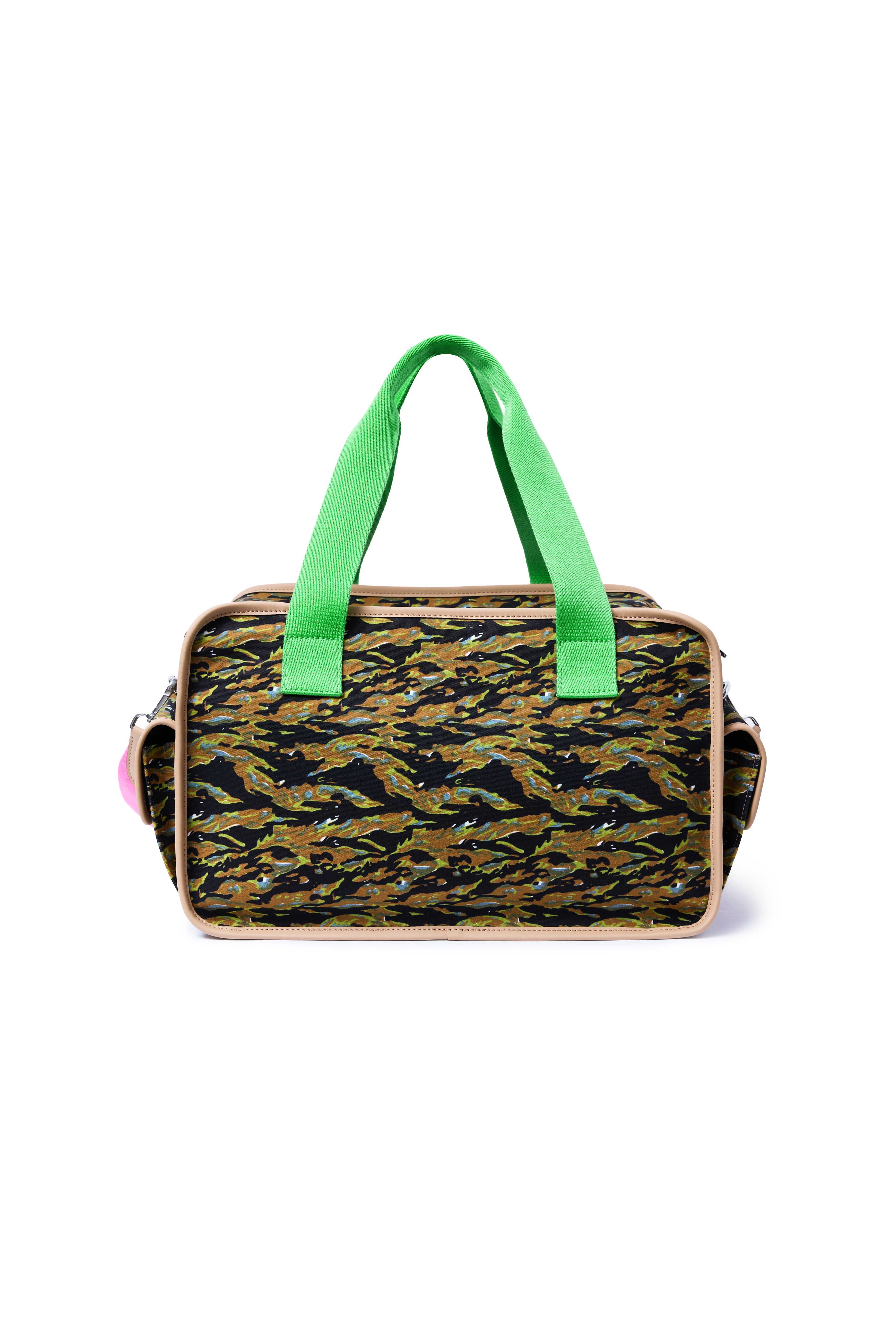 타이거 스트라이프 카모 캔버스 박스백 – 네온 웨빙 포인트