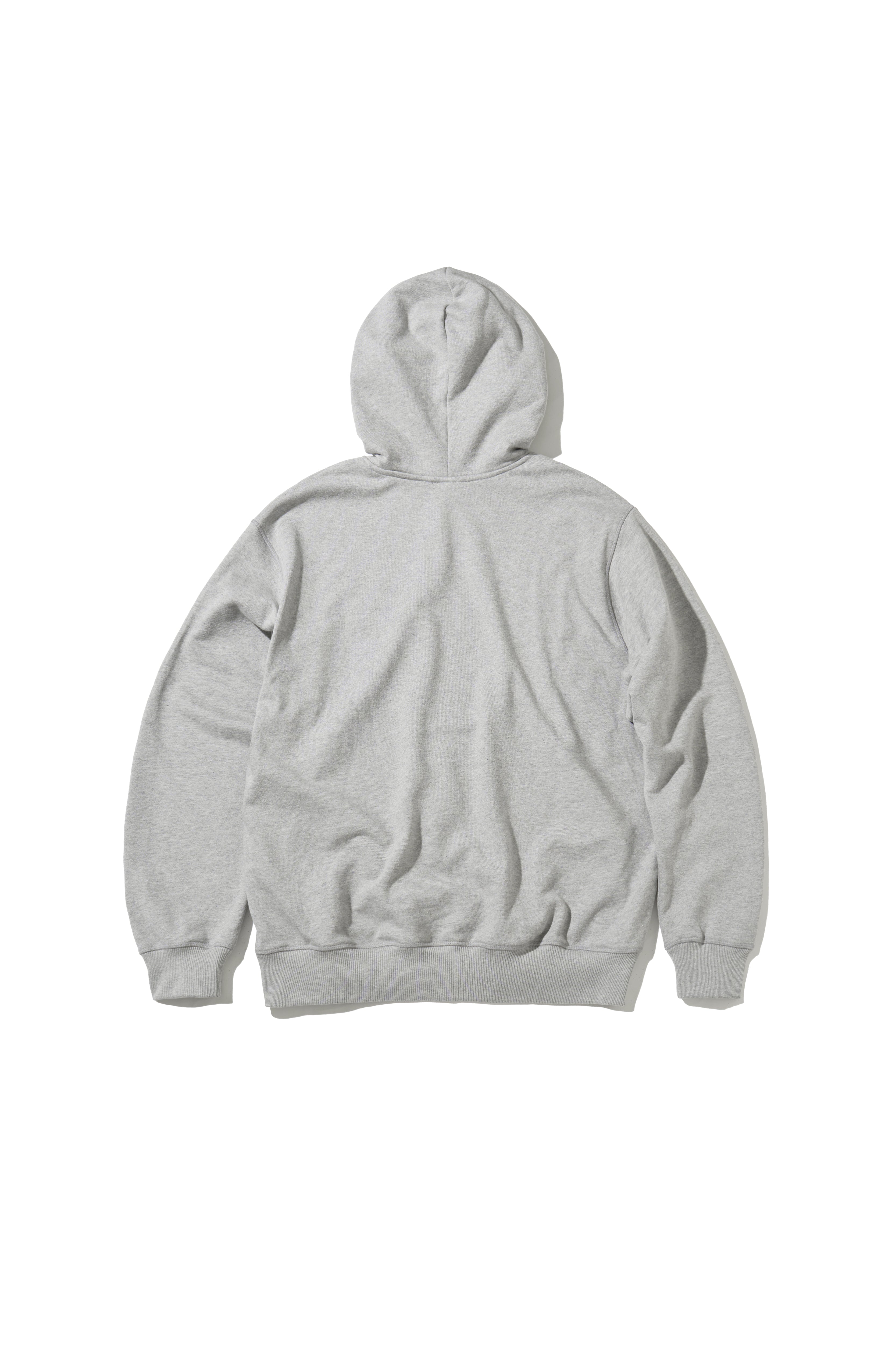 어드벤처 시그니처 라벨 오버핏 후디 – 멜란지 그레이