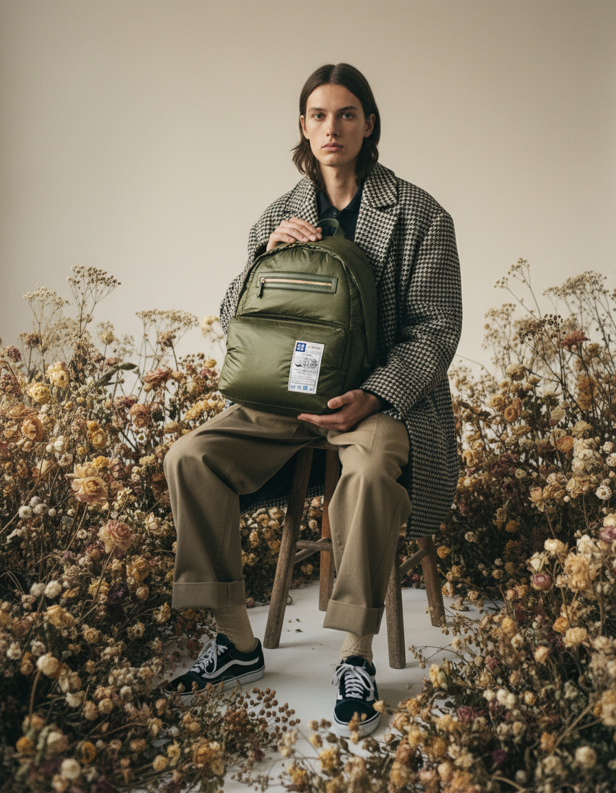 어드벤처 패디드 라이트 나일론 백팩 카키